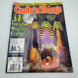 Crafts N Things October 2002 Magazine 31 Holiday Craft Projects Halloween Decor